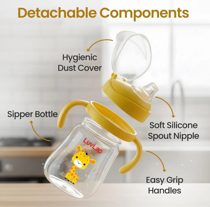 Luvlap Star Spout Sipper For Kids with Twin Handles , 270 ML