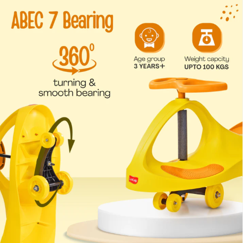 LuvLap Sunshine Swing Car for Kids, Comfortable Seats & Durable, Smooth Wheels, Baby Car, Magic Toy, Push Ride On, 3+ Years, Birthday Gift for Baby Boys & Girls