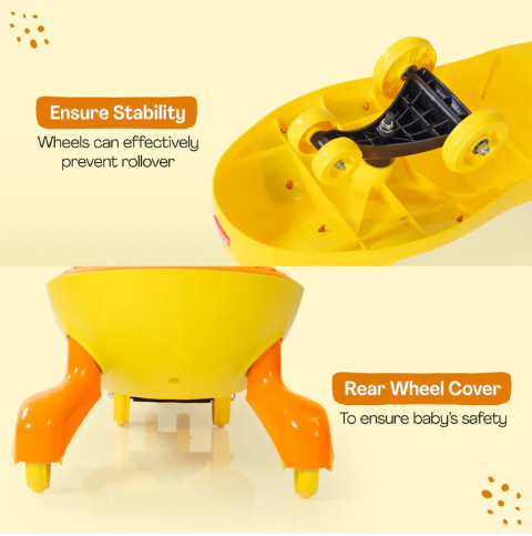 LuvLap Sunshine Swing Car for Kids, Comfortable Seats & Durable, Smooth Wheels, Baby Car, Magic Toy, Push Ride On, 3+ Years, Birthday Gift for Baby Boys & Girls