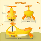 LuvLap Sunshine Swing Car for Kids, Comfortable Seats & Durable, Smooth Wheels, Baby Car, Magic Toy, Push Ride On, 3+ Years, Birthday Gift for Baby Boys & Girls