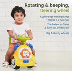 Sunny Ride on & Car for Kids with Music & Horn Steering, Push Car for Baby with Backrest, Safety Guard, Under Seat Storage & Big Wheels, Ride on for Kids 1 to 3 Years Upto 20 Kgs