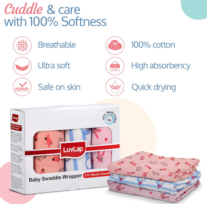 Luvlap  Muslin Swaddle