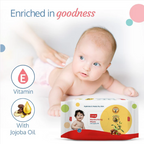 LuvLap Jojoba Oil Baby Wipes, 72 Pcs