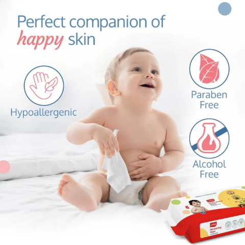 LuvLap Jojoba Oil Baby Wipes, 72 Pcs