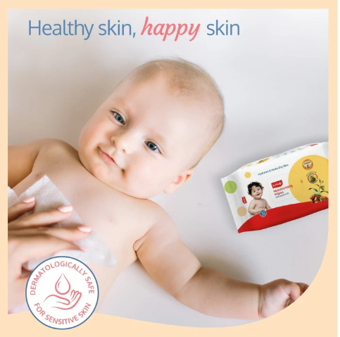 LuvLap Jojoba Oil Baby Wipes, 72 Pcs