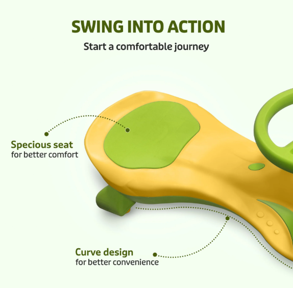 LuvLap Sunny Swing Car, Kids Push Car, Magic Car For Kids, Comfortable Seats & Durable, Ride On Magic Car For 3+ Years