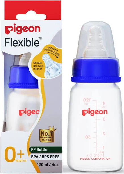 Pigeon Flexible 0+Months Feeding Bottle D.Blue - 120ML
