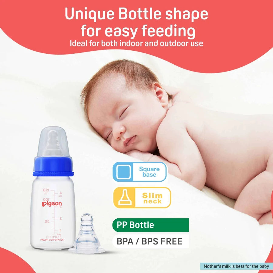 Pigeon Flexible 0+Months Feeding Bottle D.Blue - 120ML